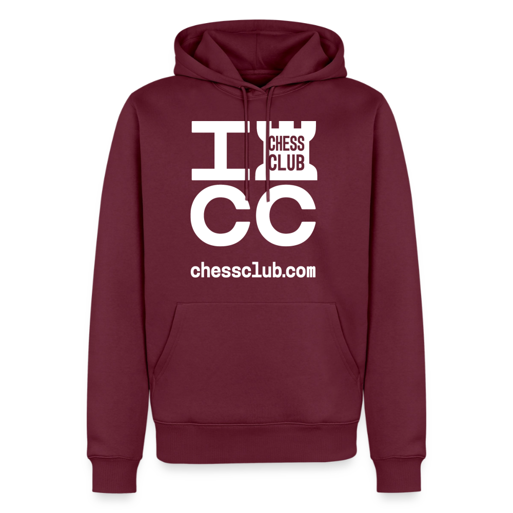 ICC Brand White Logo Men’s Premium Hoodie - burgundy
