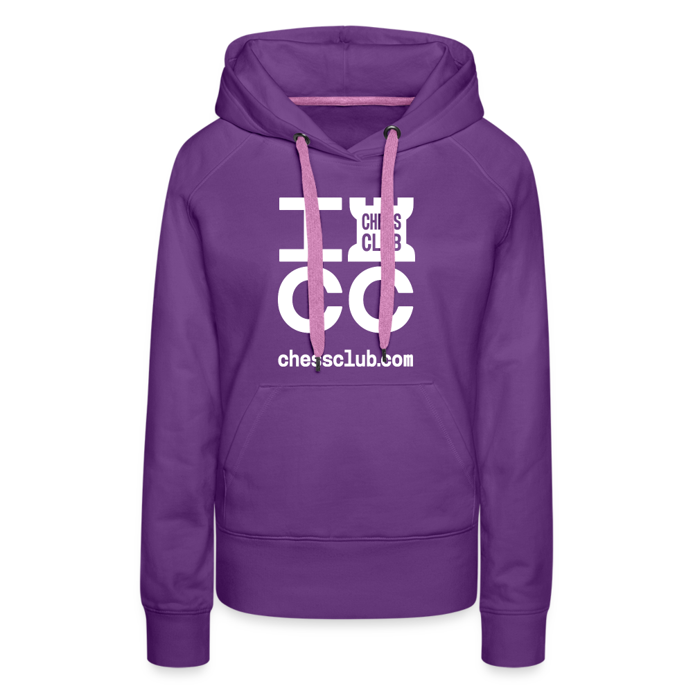 ICC Brand White Logo Women’s Premium Hoodie - purple