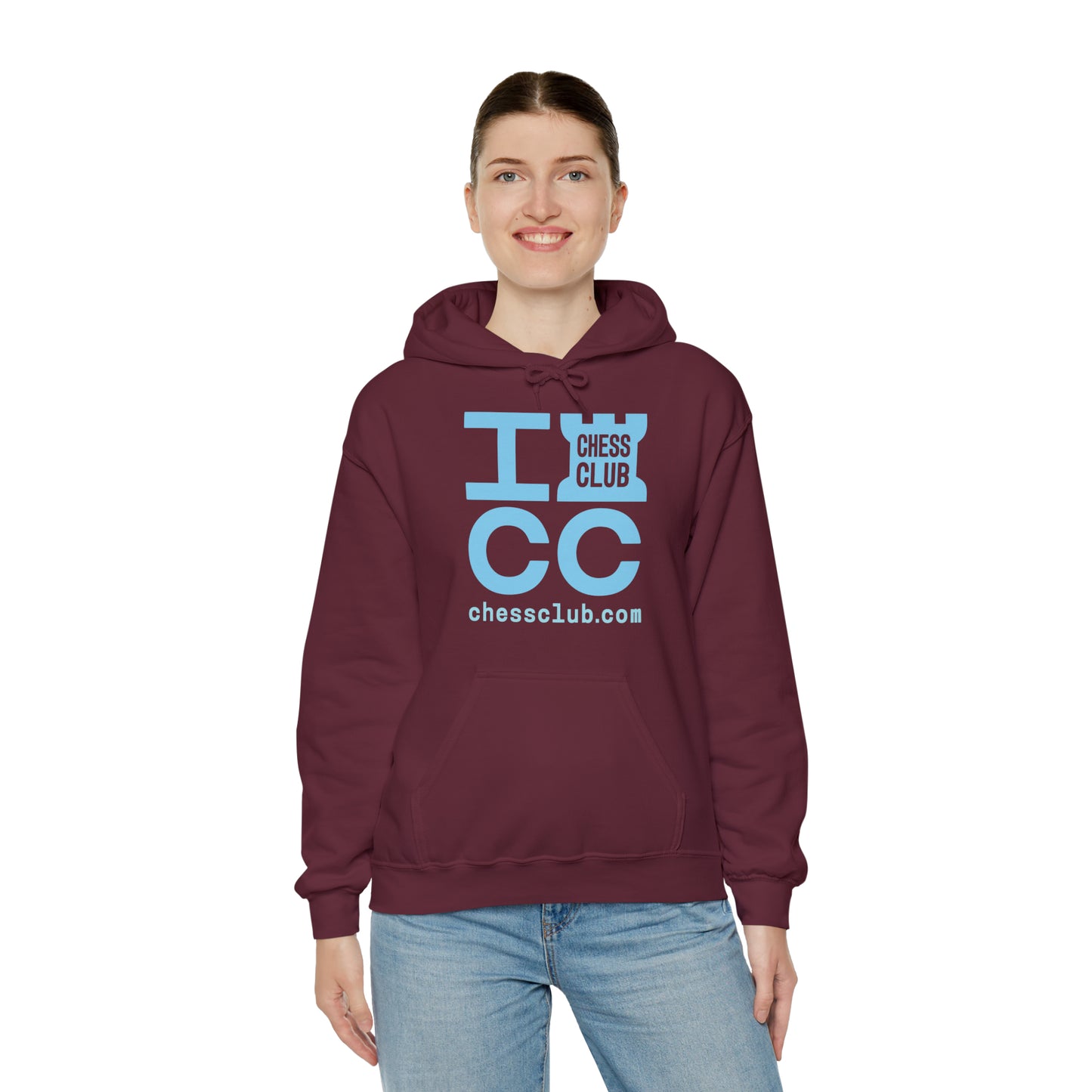 ICC Heavy Blend™ Hooded Sweatshirt - Blue logo