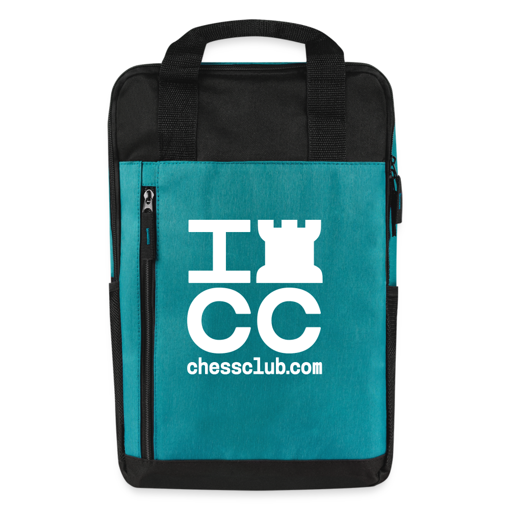 Laptop Backpack - heather teal/black