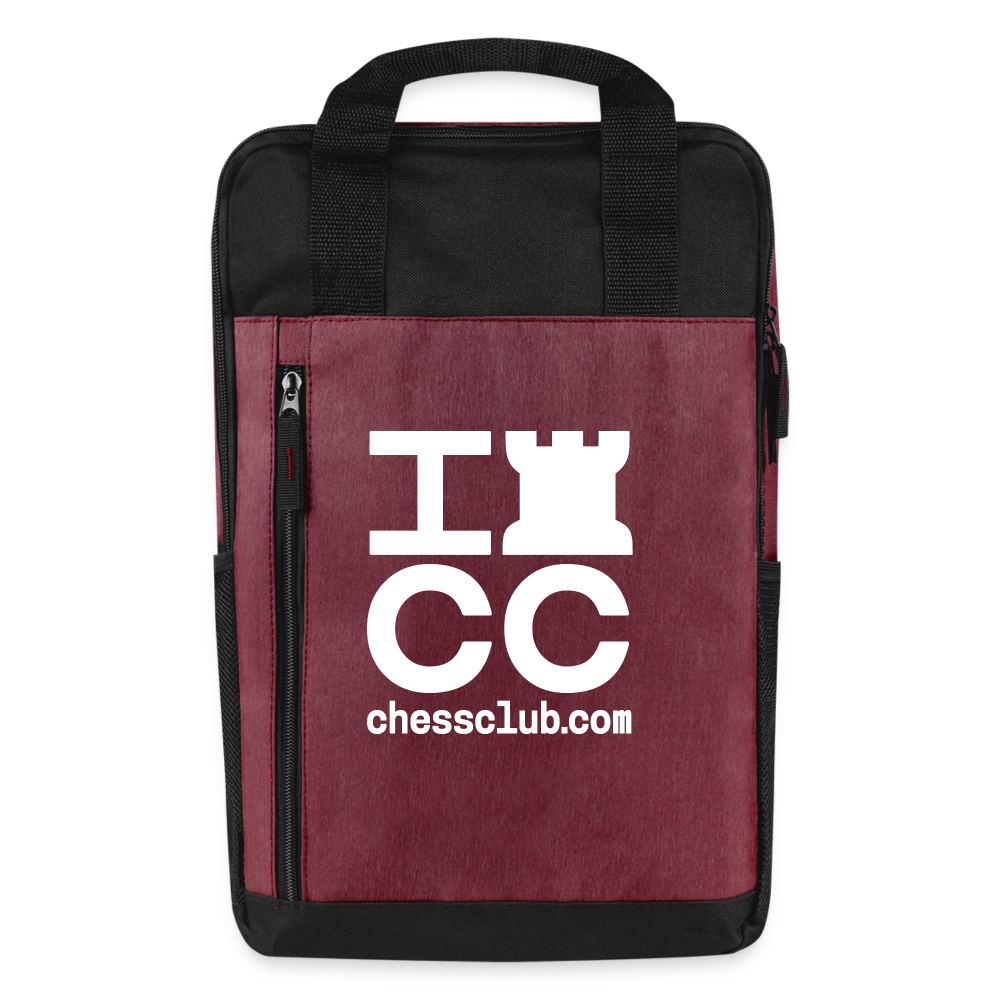 Laptop Backpack - heather burgundy/black
