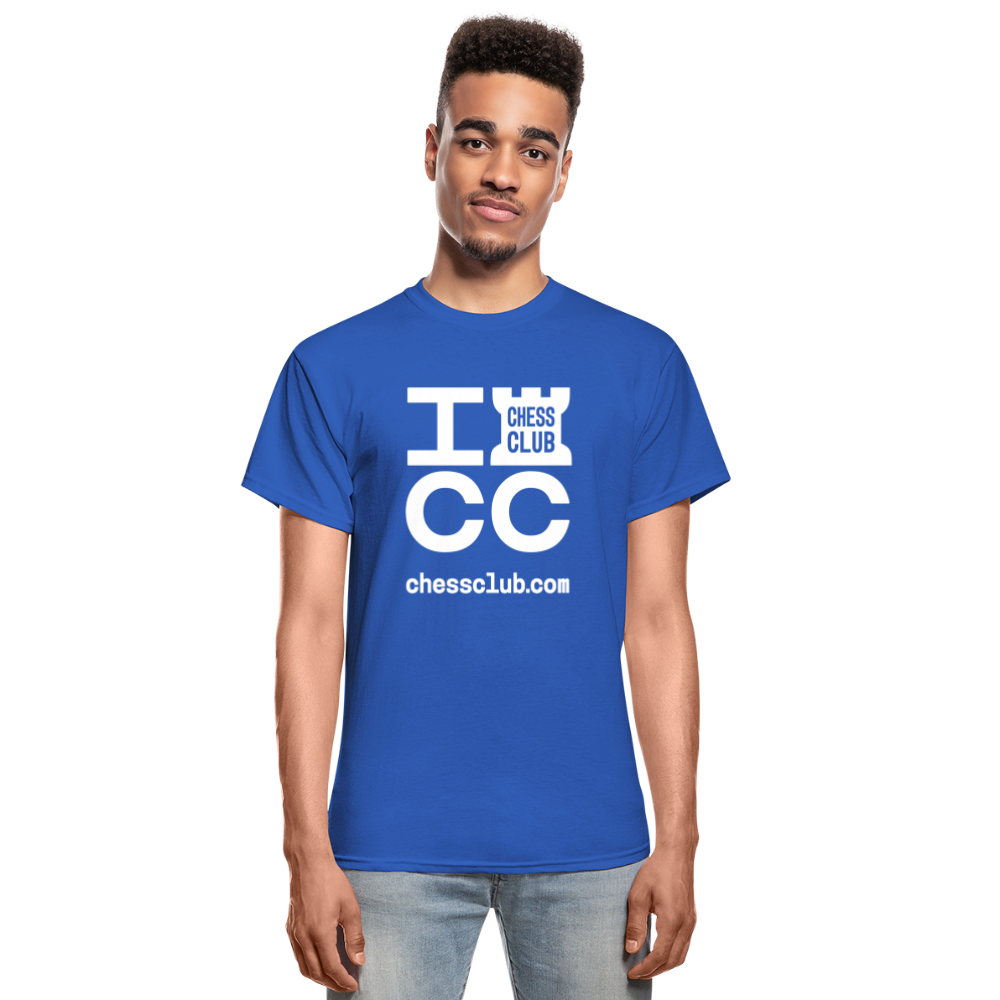 ICC Brand White Logo Ultra Cotton Adult T-Shirt - royal blue