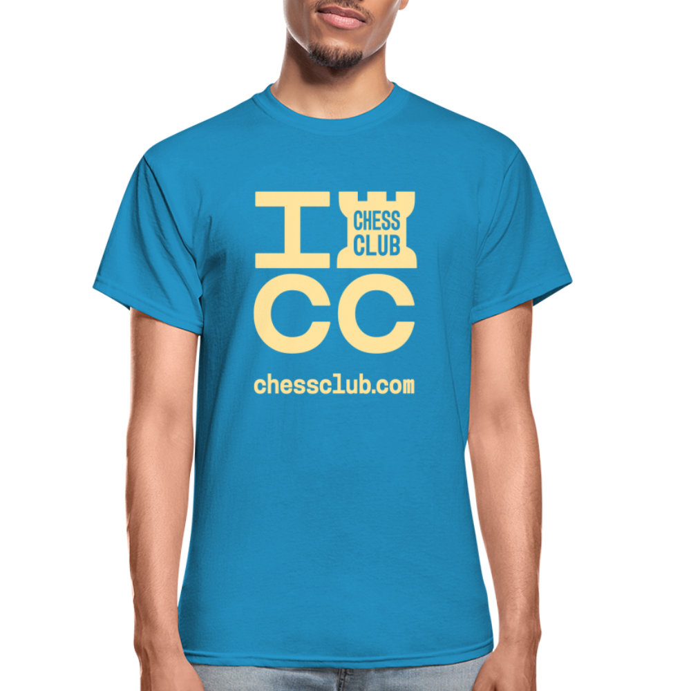 ICC Brand Yellow Logo Ultra Cotton Adult T-Shirt - turquoise