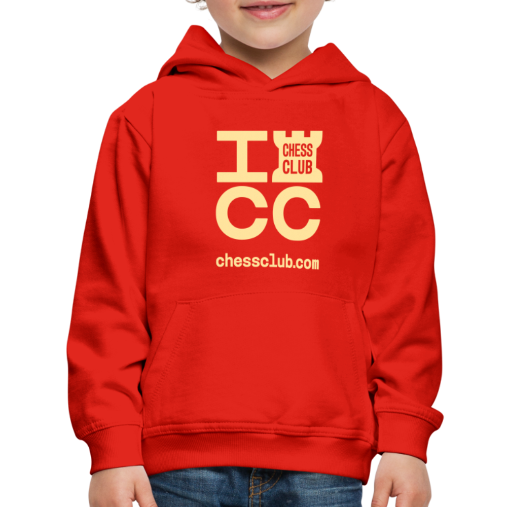 ICC Brand Yellow Logo Kids‘ Premium Hoodie - red