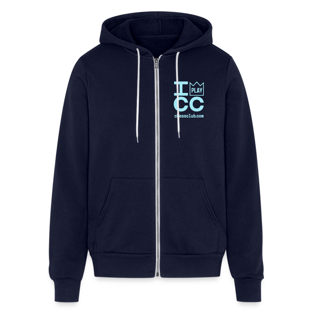 I Play ICC Unisex Full Zip Hoodie - navy