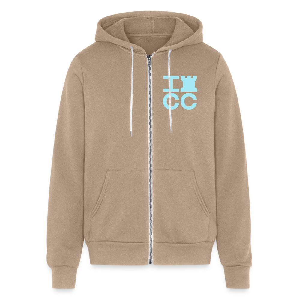 Bella + Canvas Unisex Full Zip Hoodie - tan