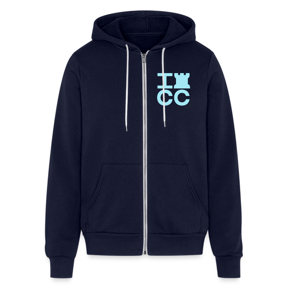 Bella + Canvas Unisex Full Zip Hoodie - navy