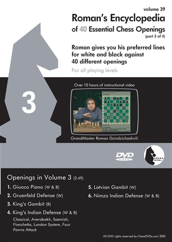 Roman's Lab Vol 39: Encyclopedia of Chess Openings Vol 3 (2h 49m)