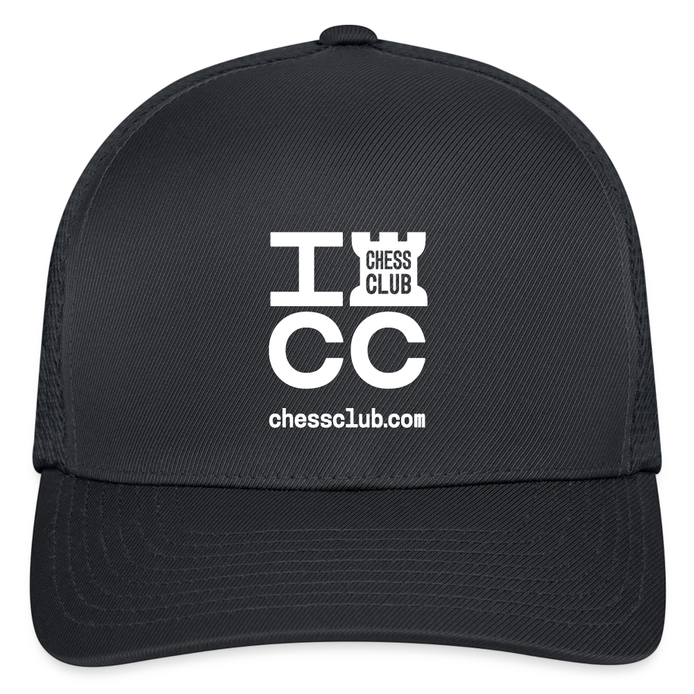 ICC Brand White Logo Flexfit Fitted Baseball Cap - charcoal