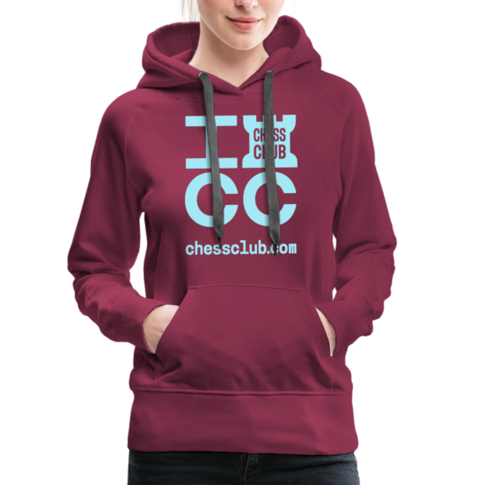 ICC Brand Blue Logo Women’s Premium Hoodie - burgundy