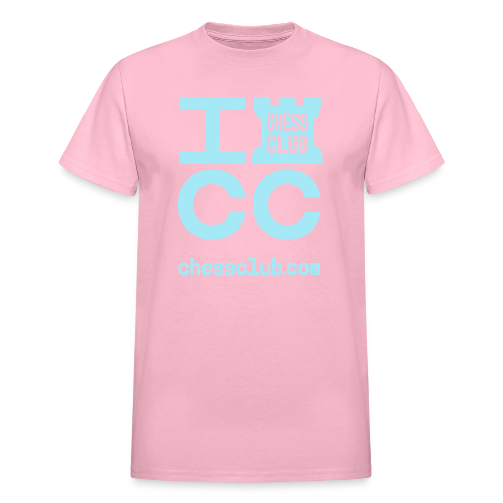ICC Brand Blue Logo Ultra Cotton Adult T-Shirt - light pink