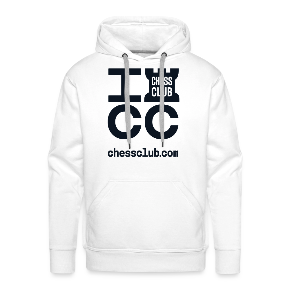 ICC Brand Black Logo Men’s Premium Hoodie - white