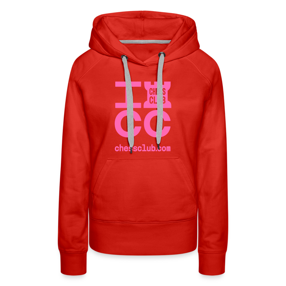 ICC Brand Pink Logo Women’s Premium Hoodie - red