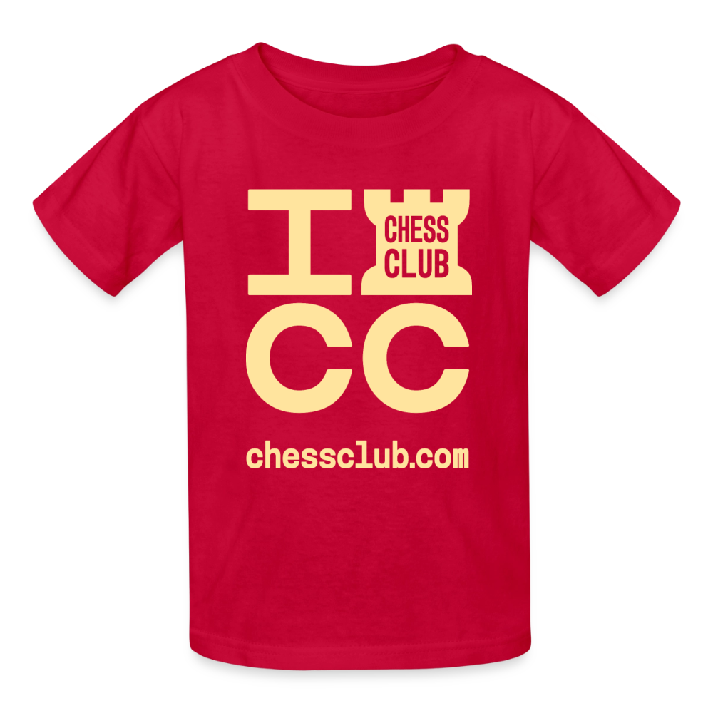 ICC Brand Yellow Logo Youth T-Shirt - red