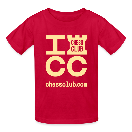 ICC Brand Yellow Logo Youth T-Shirt - red
