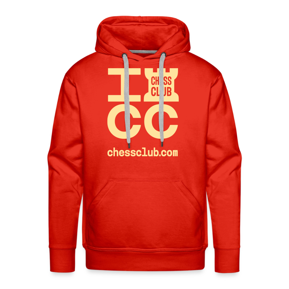 ICC Brand Yellow Logo Men’s Premium Hoodie - red