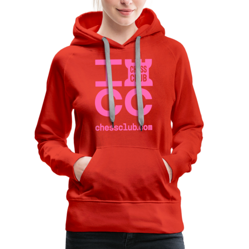 ICC Brand Pink Logo Women’s Premium Hoodie - red