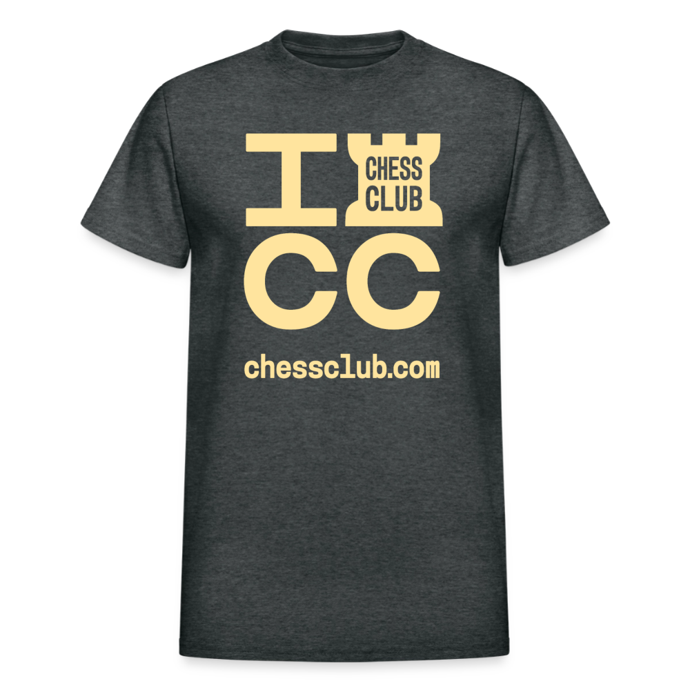 ICC Brand Yellow Logo Ultra Cotton Adult T-Shirt - deep heather