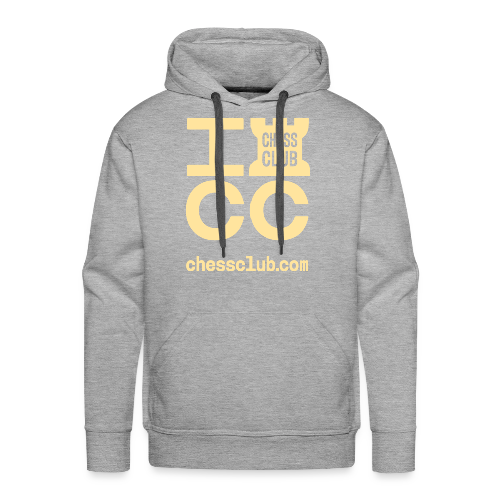 ICC Brand Yellow Logo Men’s Premium Hoodie - heather grey