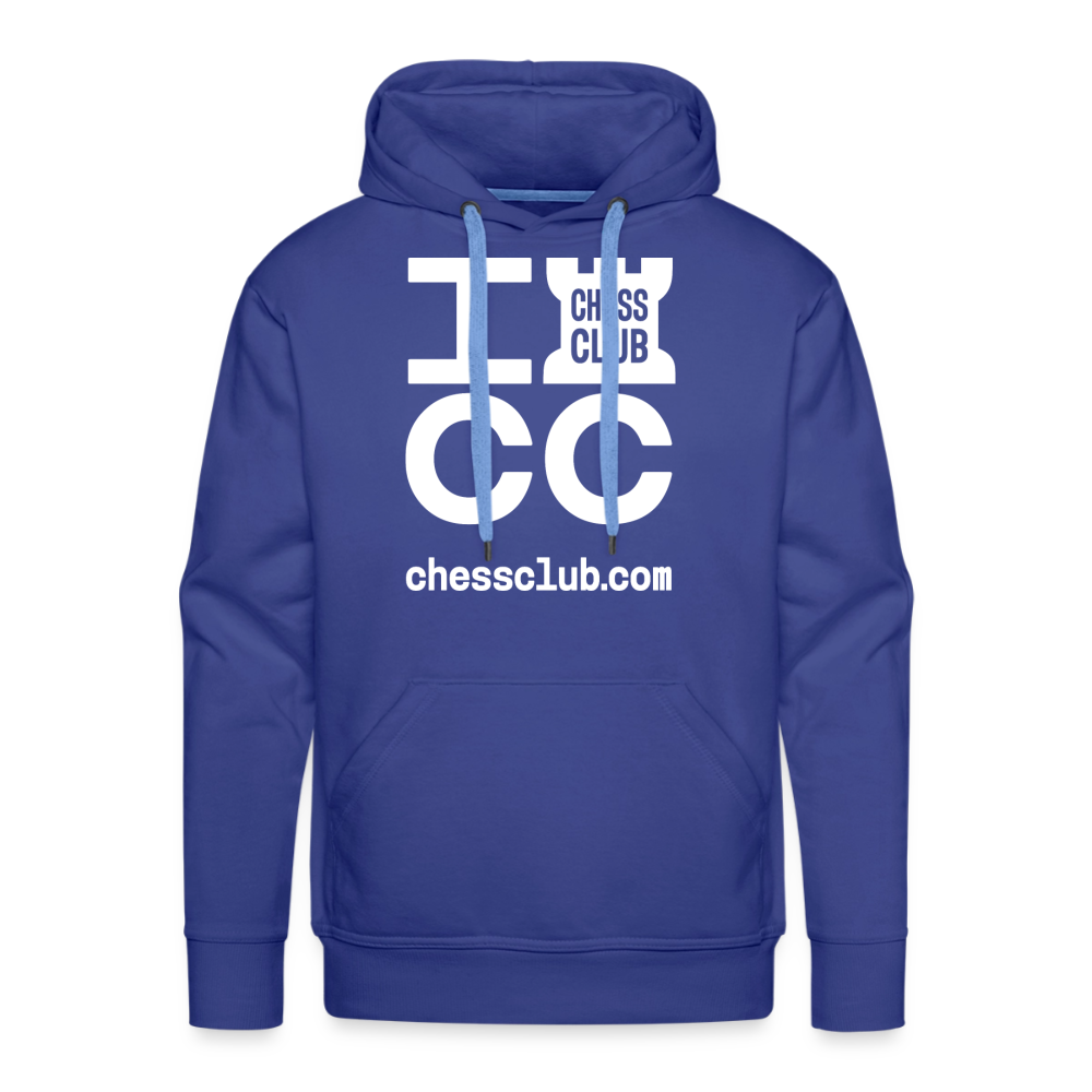 ICC Brand White Logo Men’s Premium Hoodie - royal blue