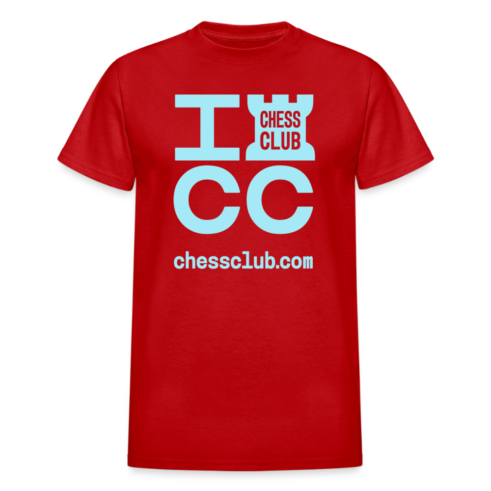 ICC Brand Blue Logo Ultra Cotton Adult T-Shirt - red