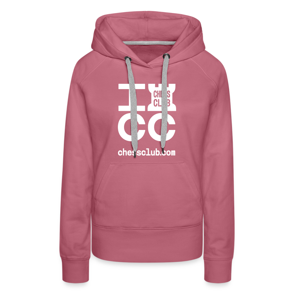 ICC Brand White Logo Women’s Premium Hoodie - mauve