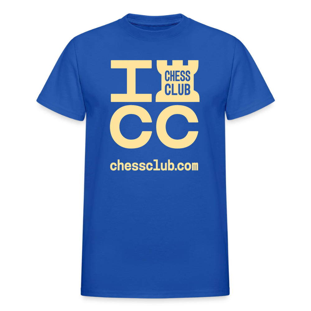 ICC Brand Yellow Logo Ultra Cotton Adult T-Shirt - royal blue