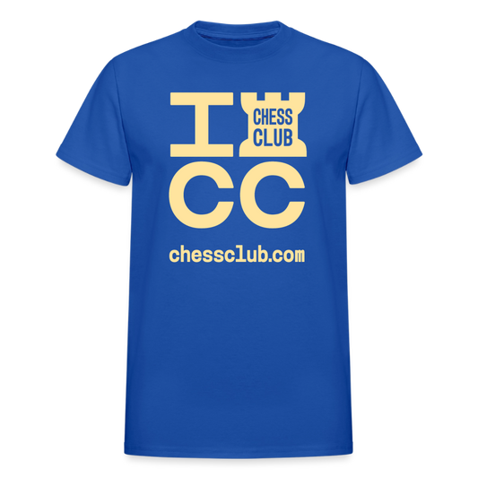 ICC Brand Yellow Logo Ultra Cotton Adult T-Shirt - royal blue