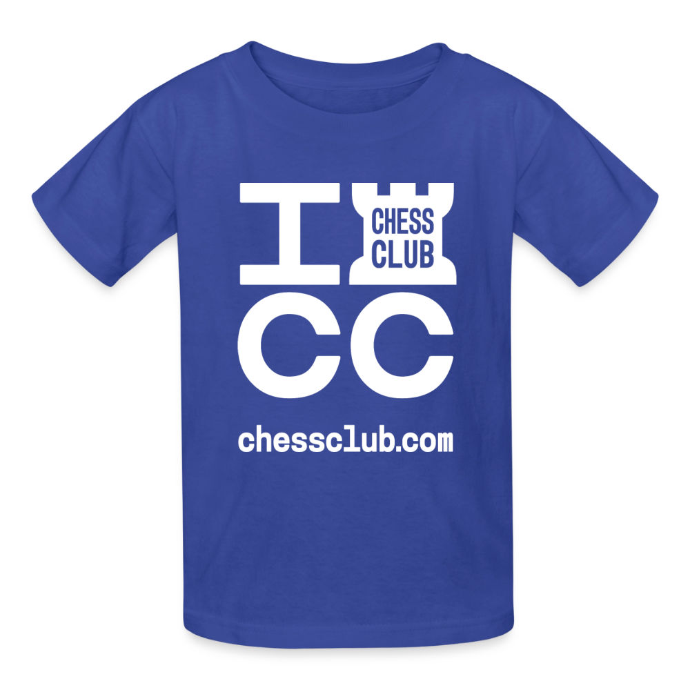 ICC Brand White Logo Youth T-Shirt - royal blue