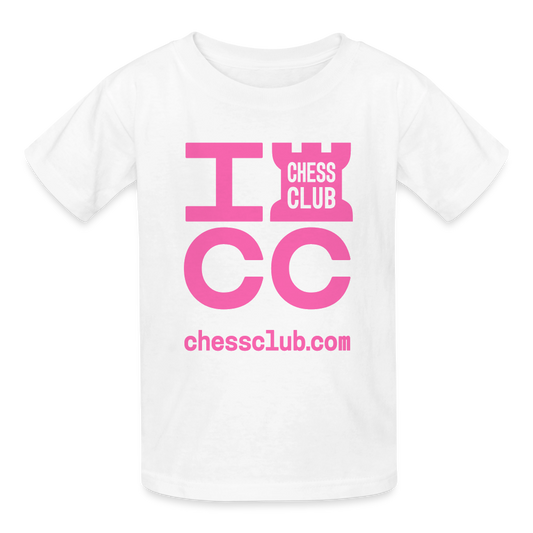ICC Brand Pink Logo Youth T-Shirt - white