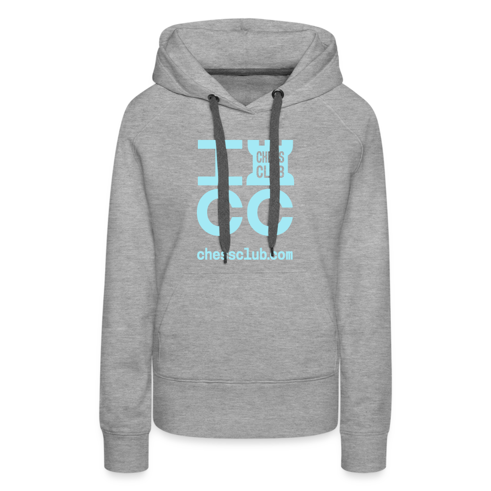 ICC Brand Blue Logo Women’s Premium Hoodie - heather grey