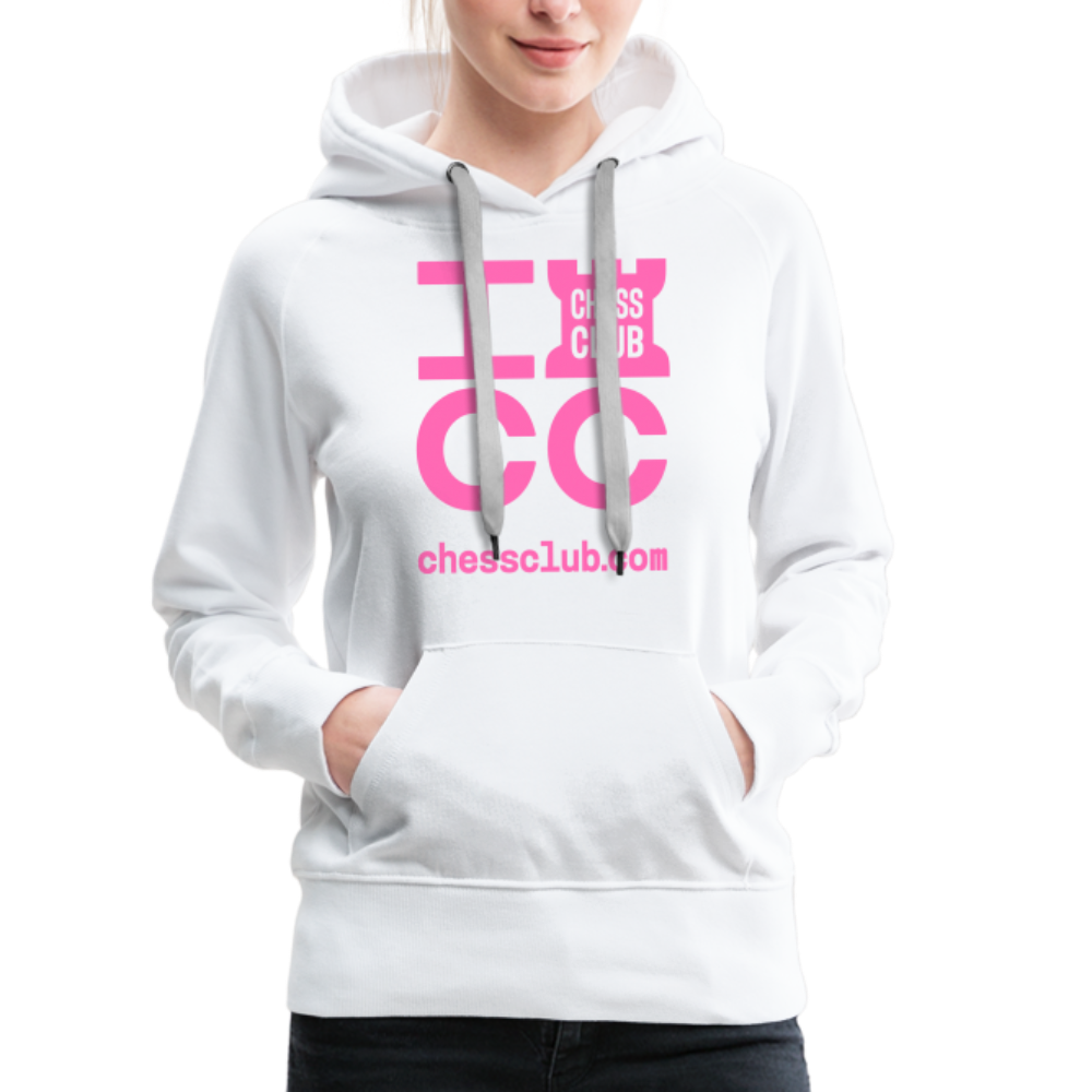 ICC Brand Pink Logo Women’s Premium Hoodie - white