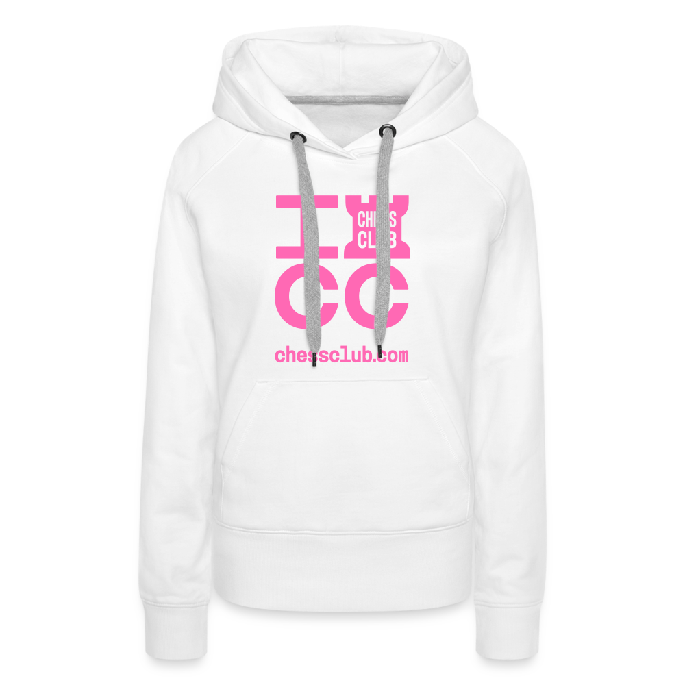 ICC Brand Pink Logo Women’s Premium Hoodie - white