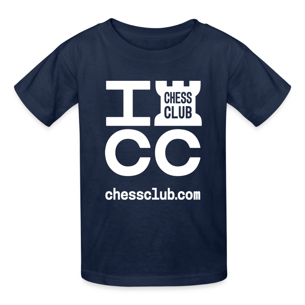 ICC Brand White Logo Youth T-Shirt - navy