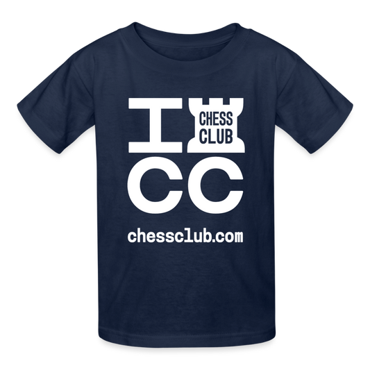 ICC Brand White Logo Youth T-Shirt - navy