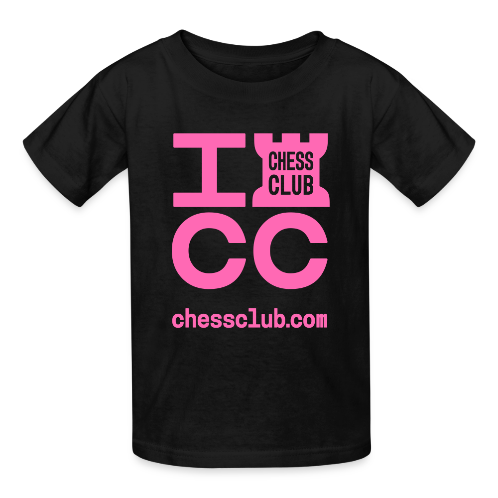 ICC Brand Pink Logo Youth T-Shirt - black