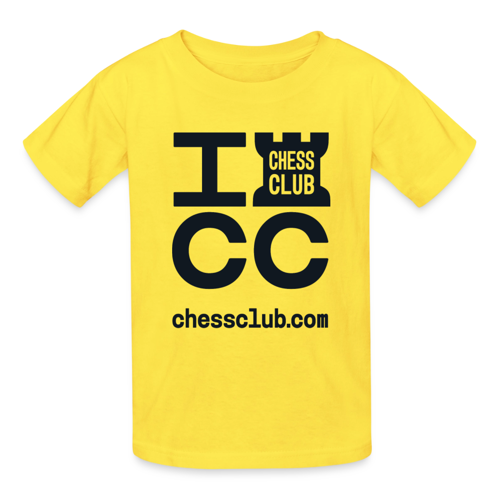 ICC Brand Black Logo Youth T-Shirt - yellow