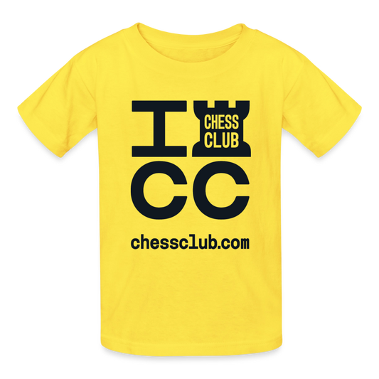ICC Brand Black Logo Youth T-Shirt - yellow