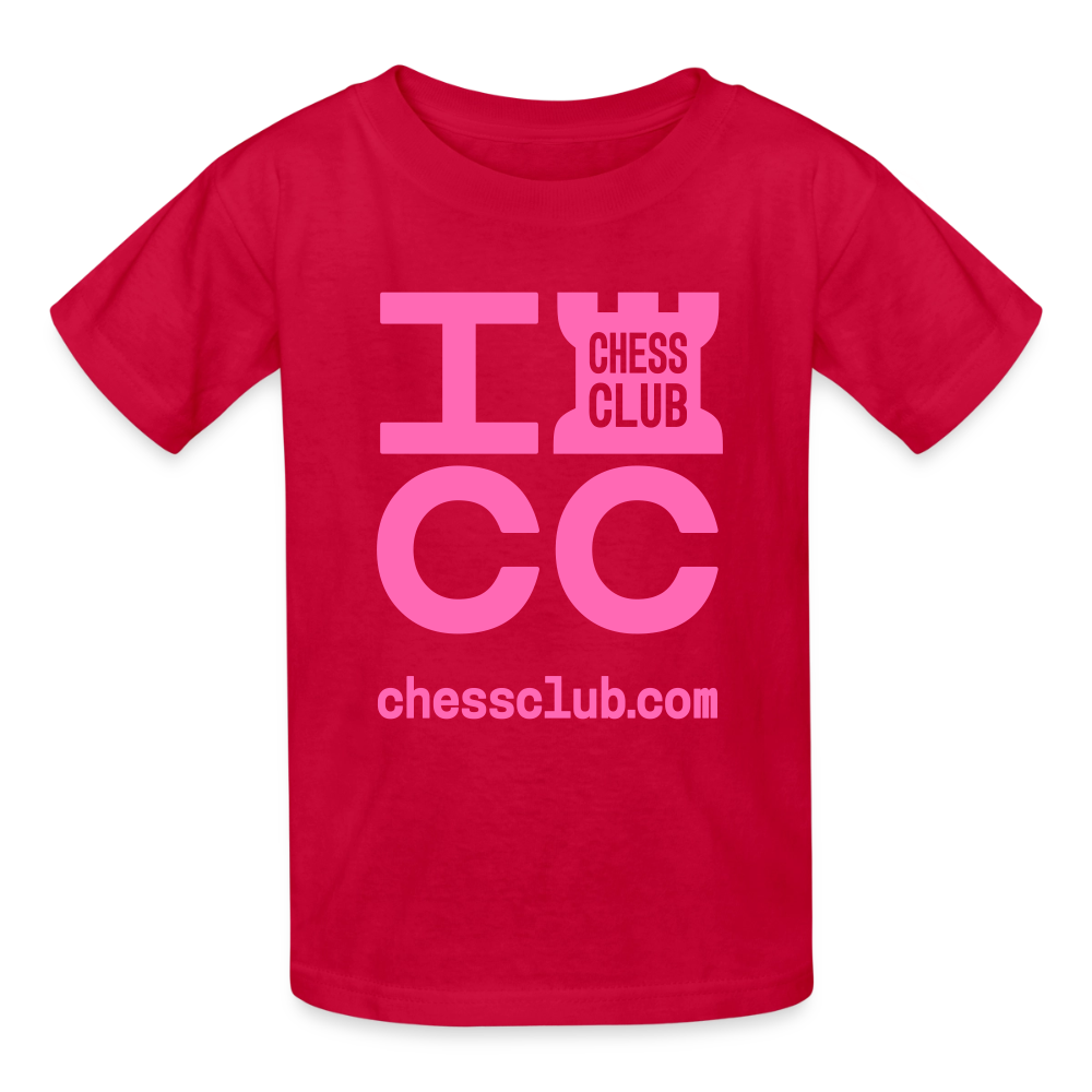 ICC Brand Pink Logo Youth T-Shirt - red