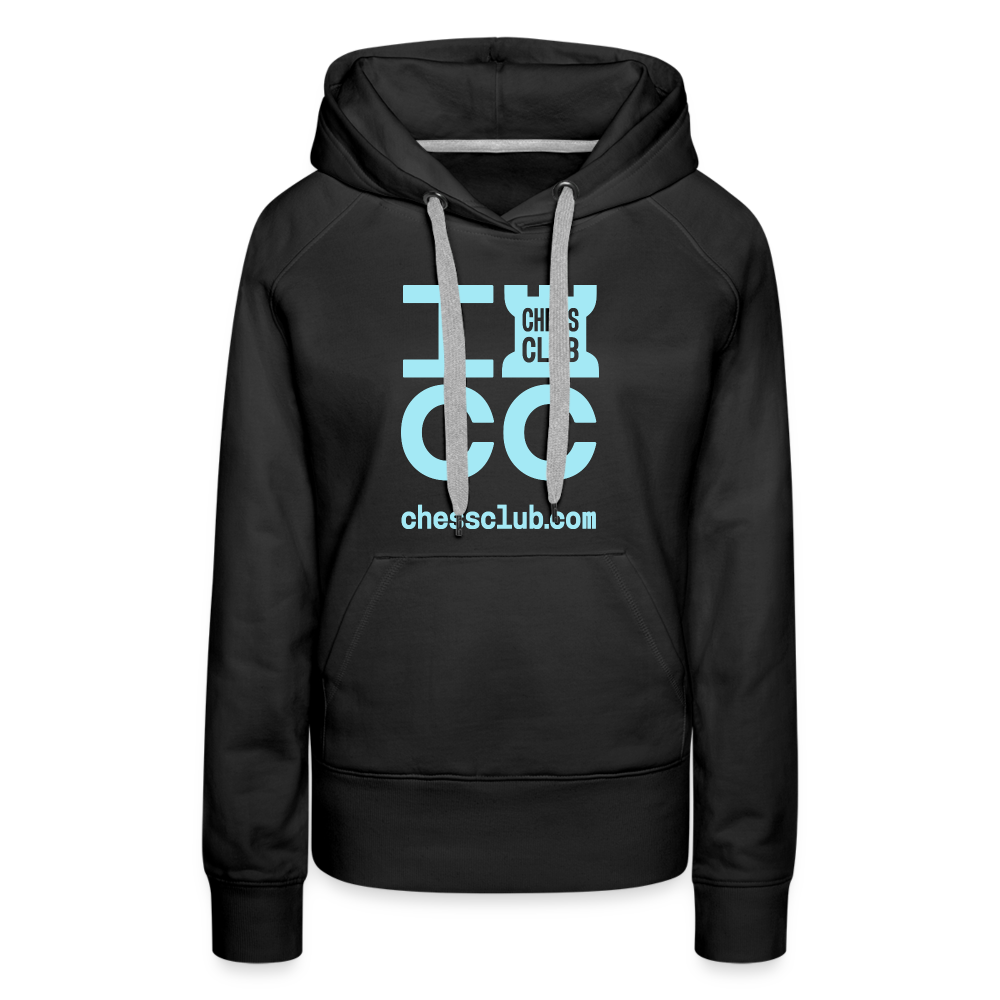 ICC Brand Blue Logo Women’s Premium Hoodie - black