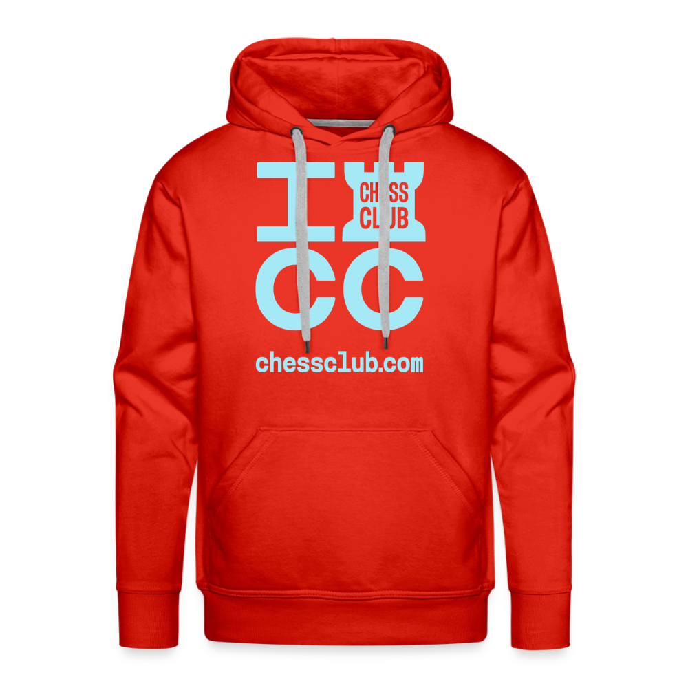 ICC Brand Blue Logo Men’s Premium Hoodie - red