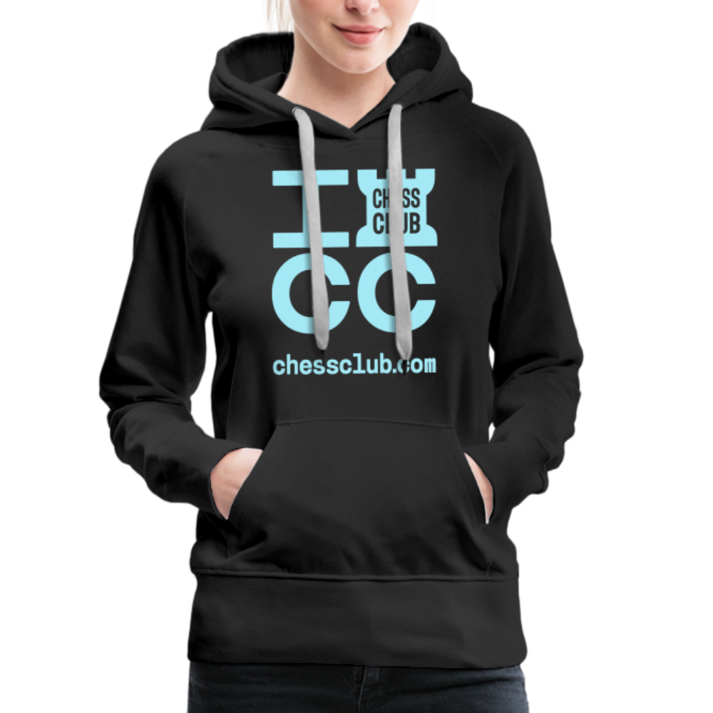 ICC Brand Blue Logo Women’s Premium Hoodie - black