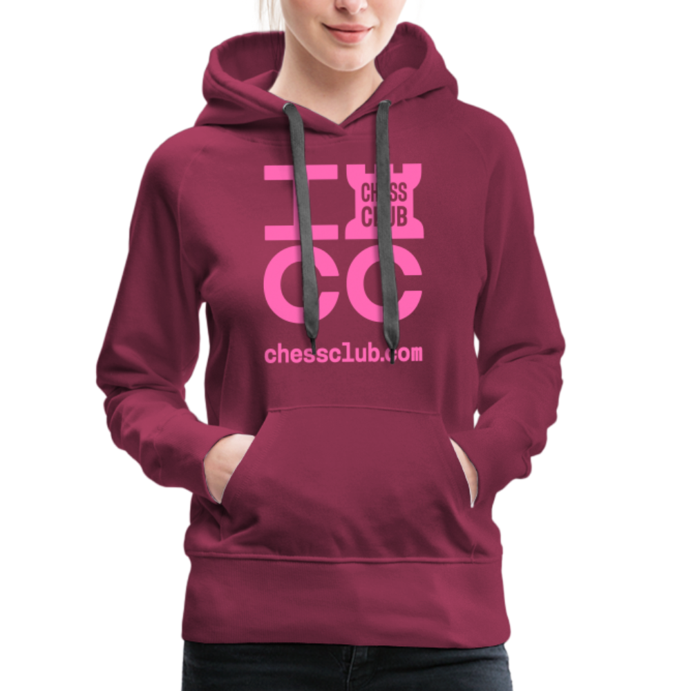 ICC Brand Pink Logo Women’s Premium Hoodie - burgundy