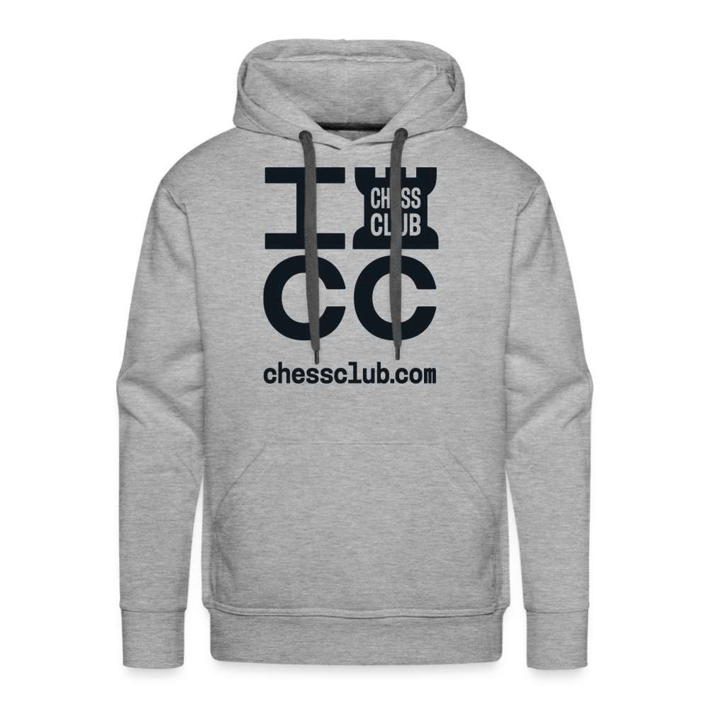 ICC Brand Black Logo Men’s Premium Hoodie - heather grey