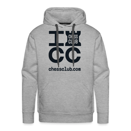 ICC Brand Black Logo Men’s Premium Hoodie - heather grey