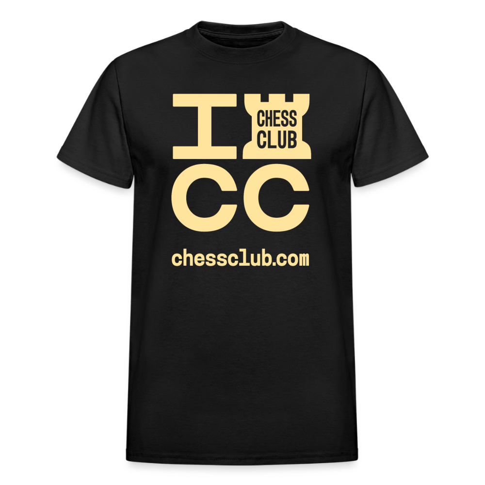 ICC Brand Yellow Logo Ultra Cotton Adult T-Shirt - black
