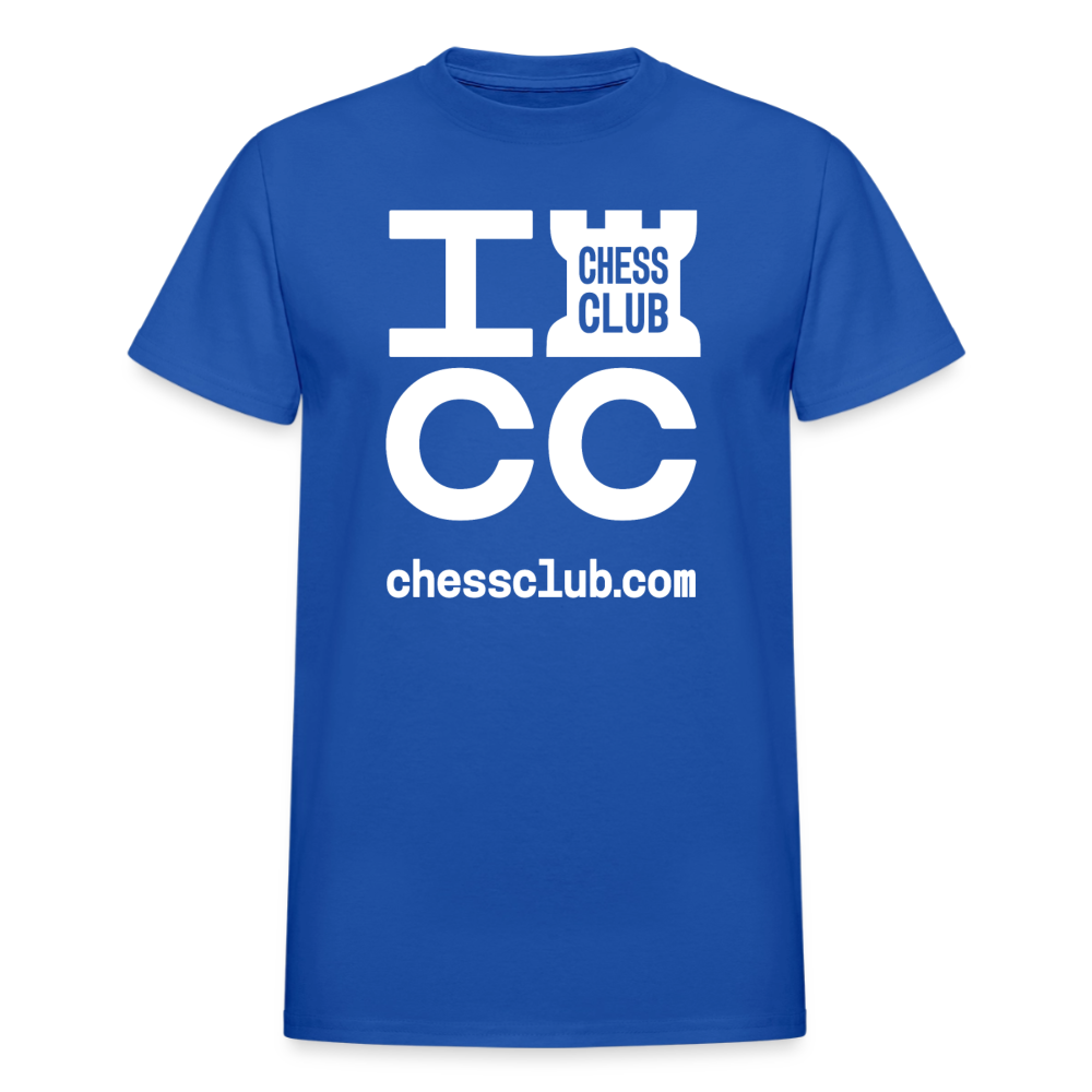 ICC Brand White Logo Ultra Cotton Adult T-Shirt - royal blue
