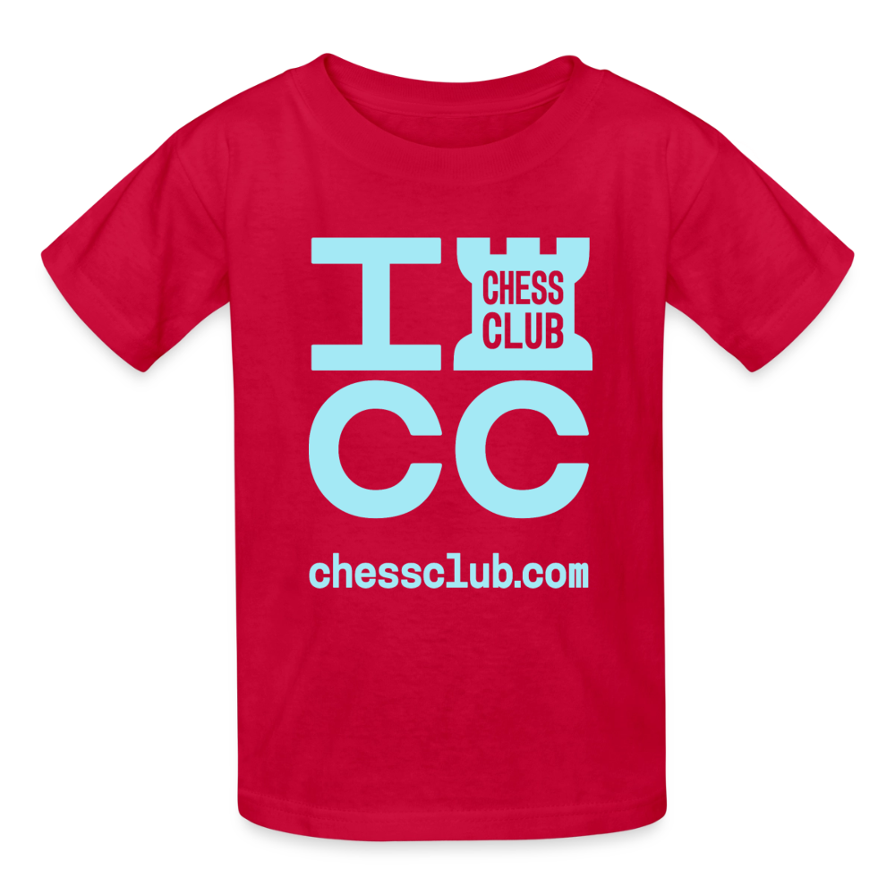 ICC Brand Blue Logo Youth T-Shirt - red