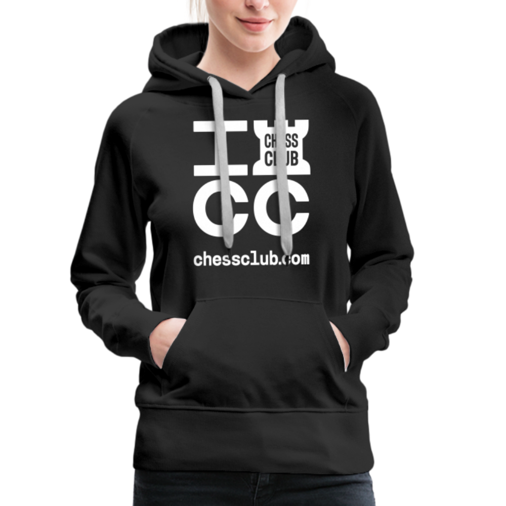 ICC Brand White Logo Women’s Premium Hoodie - black