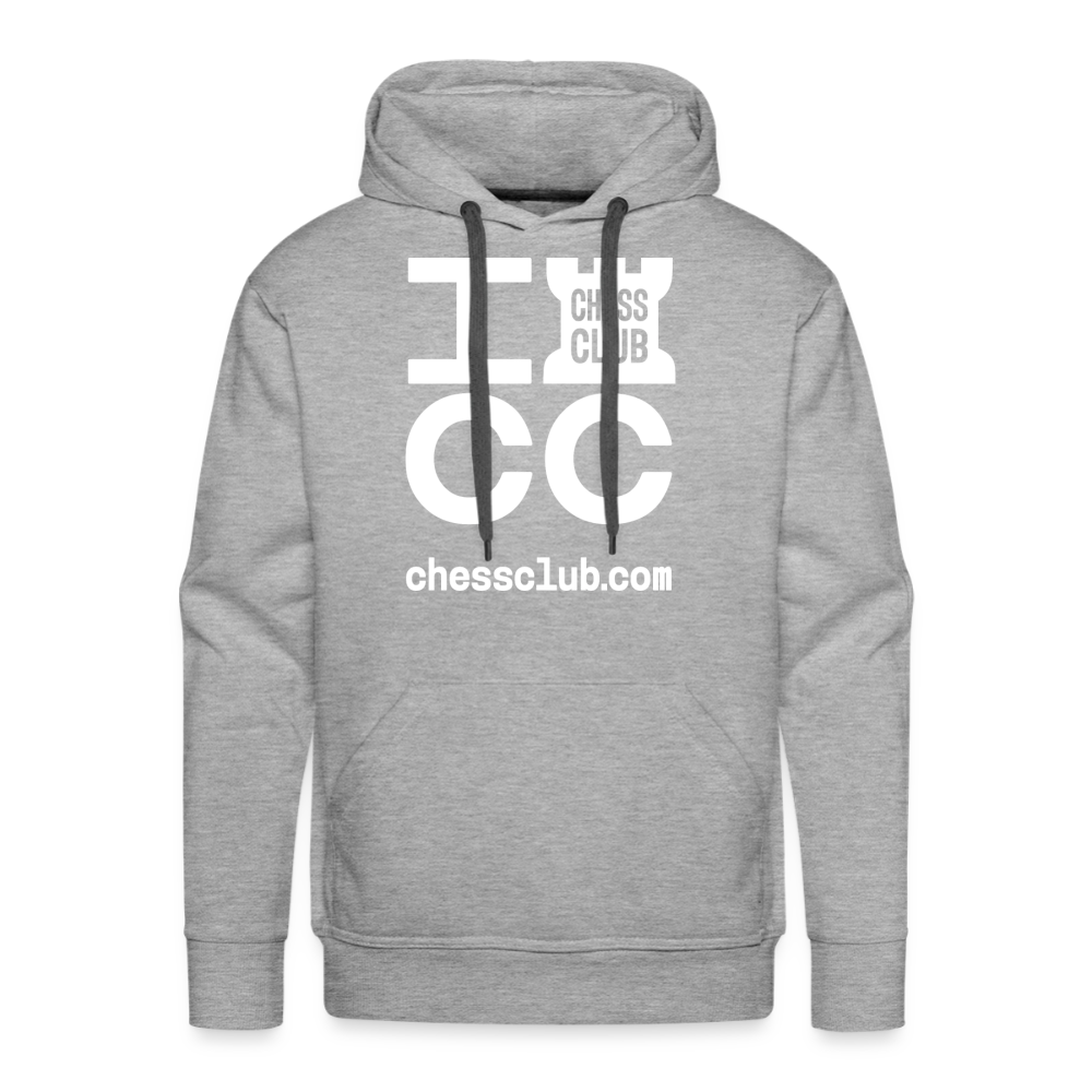 ICC Brand White Logo Men’s Premium Hoodie - heather grey